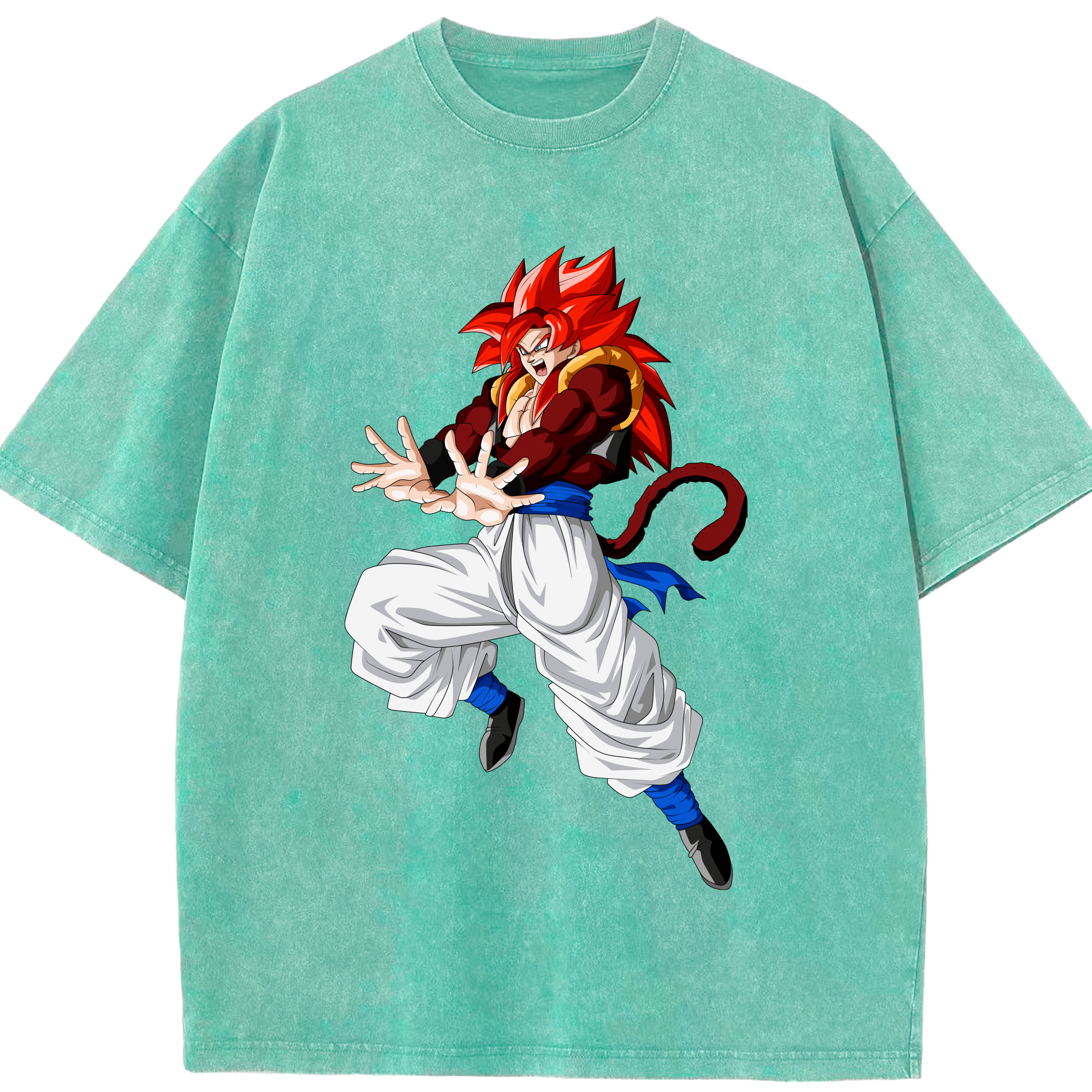 （画像用） ドラゴンボール 孫悟空（そん ごくう）Son Goku カカロット DRAGON BALL Kakarotto 綿100% ヴィンテージ風 半袖Tシャツ（フロントプリント）